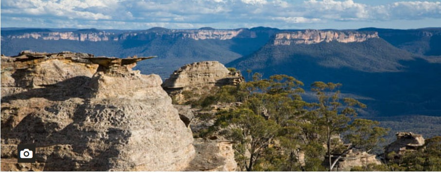 Aerial view of Gardens of Stone National Park.
