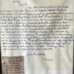 Picture of Correspondence with Department of lands re finance building fund 17jan1953. It advises how the funding of the building of the hall will take place.