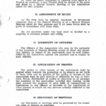 7 of the original 1952 Rules of Capertee and District Progress Association. The page It sets out clauses 19(c) to 23.